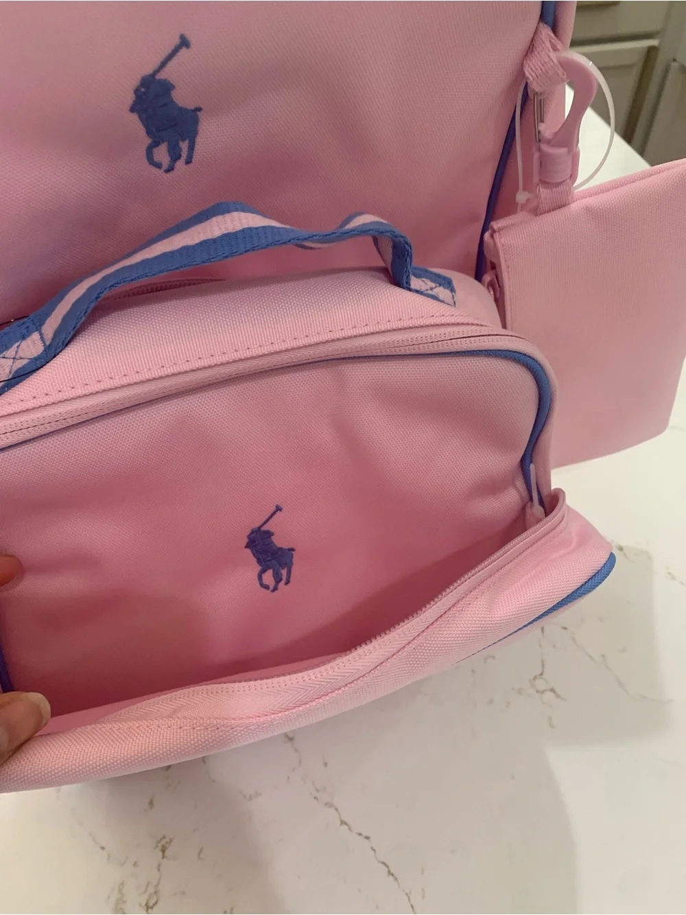 New 3pcs Polo Ralph Lauren Big girls Backpack Lunch Box & Pencil Case